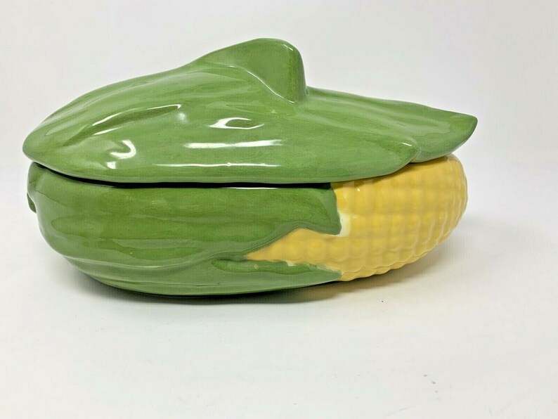 Vintage Corn on the Cob With Lid Ceramic Casserole Serving Etsy