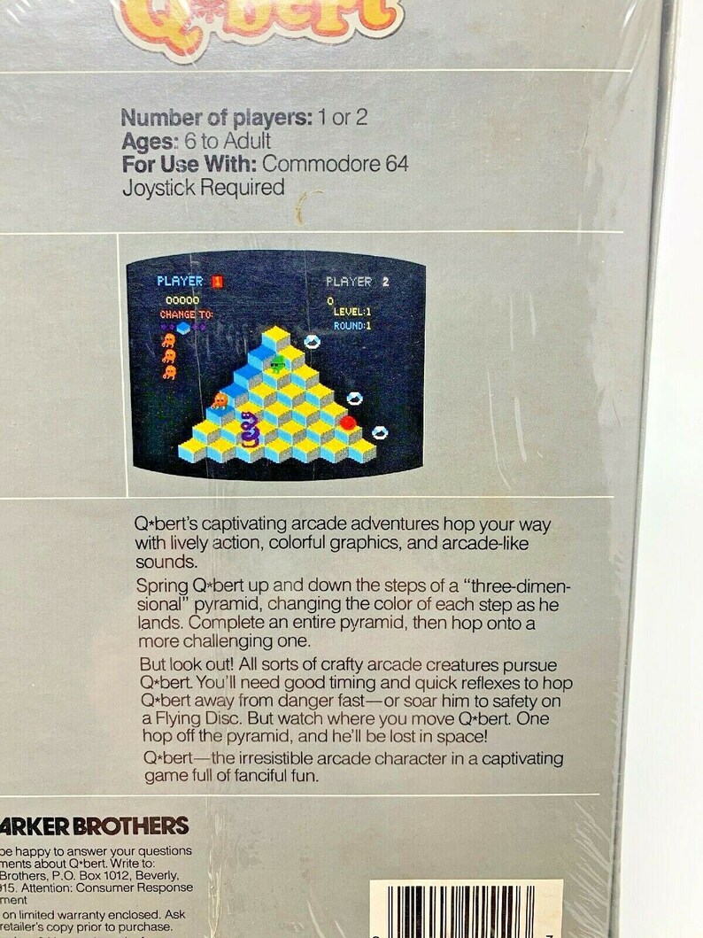 New Sealed Qbert Qbert Classic Vintage Game Commodore 64 Etsy