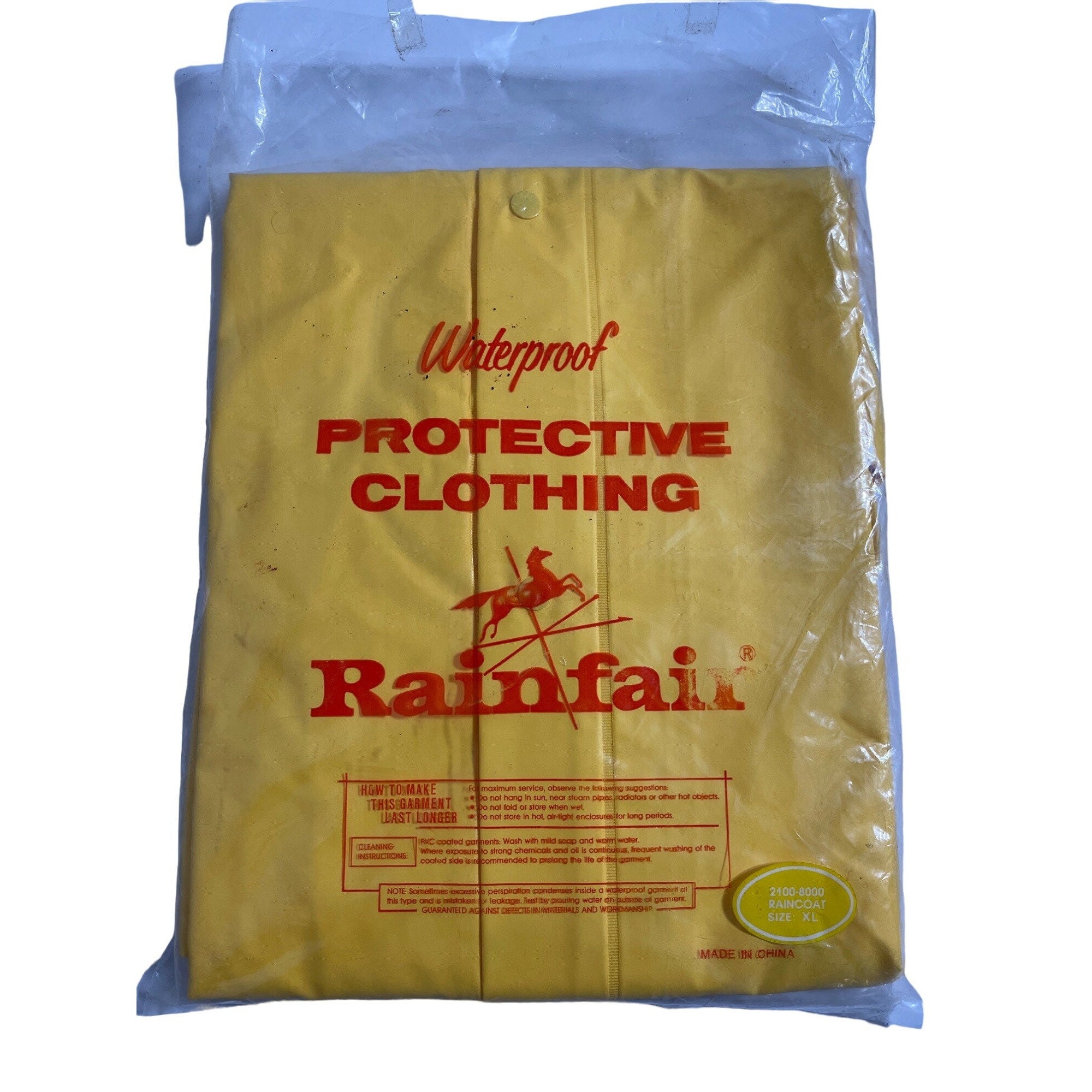 Vintage NEW NOS Rainfair Waterproof Protective Clothing Raincoat Size XL Etsy