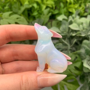 Carved Howling Opalite Wolf Qty: 1 image 10