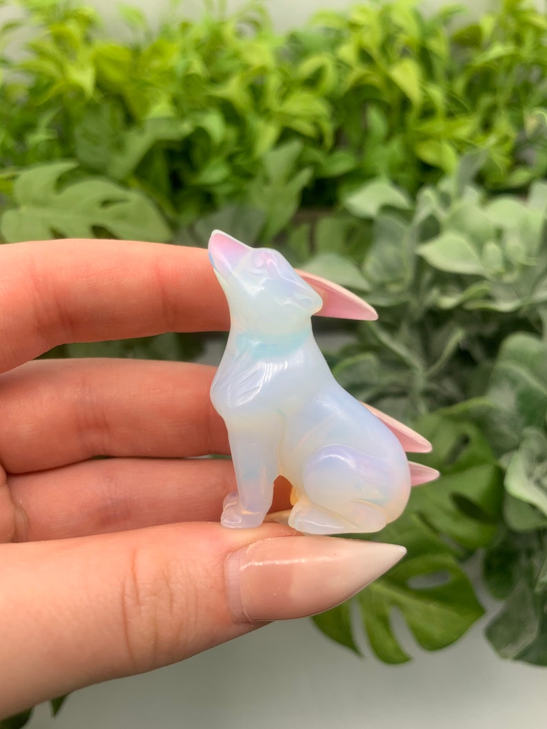 Carved Howling Opalite Wolf Qty: 1 image 10