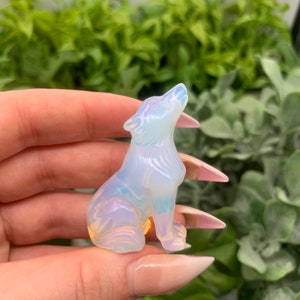 Carved Howling Opalite Wolf Qty: 1 image 7