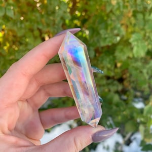 Aura Angel Clear Quartz Double Terminated Wand Point Obelisk Qty:1 image 9