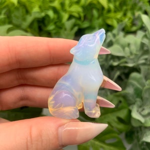 Carved Howling Opalite Wolf Qty: 1 image 4