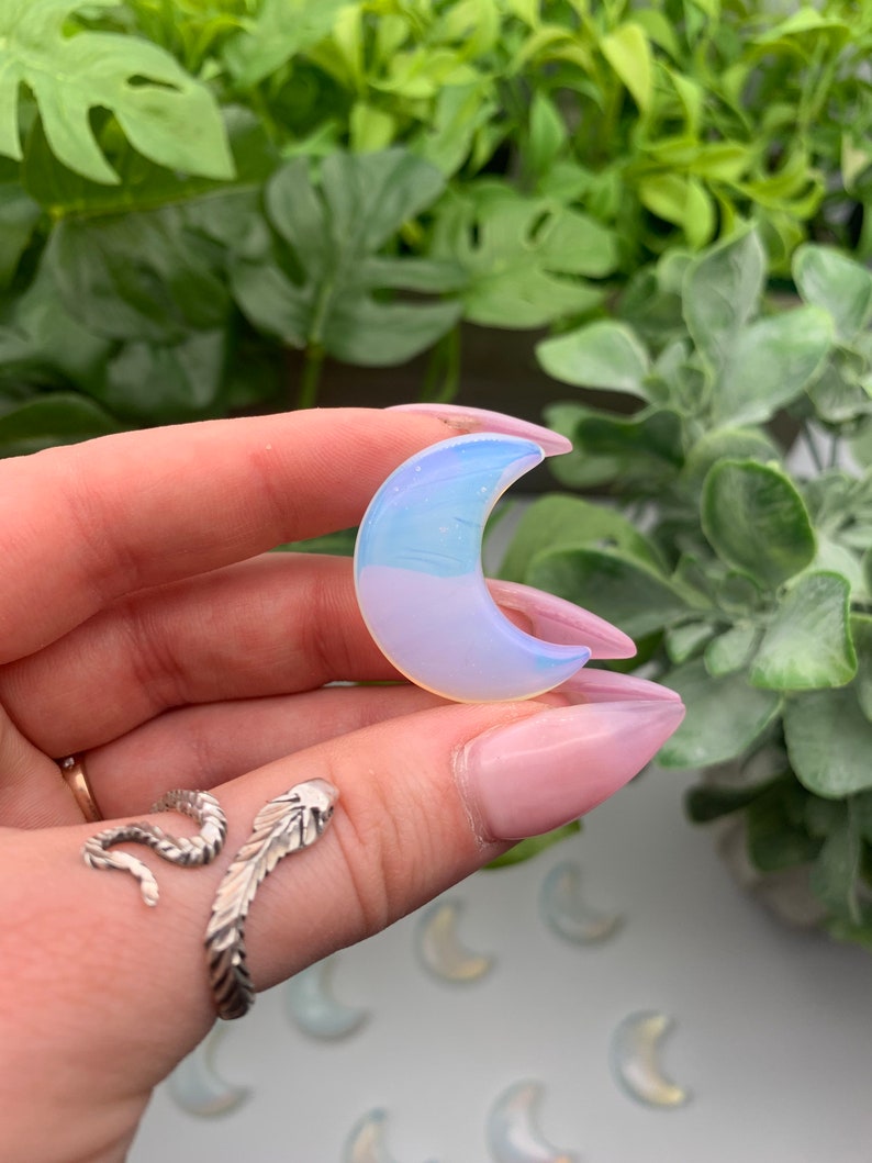 Opalite Carved Crescent Moon Qty: 1 image 9