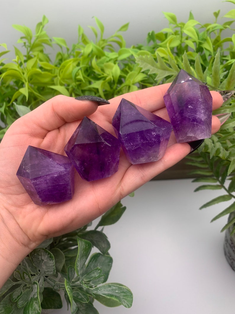 High Quality Asymmetrical Amethyst Crystal Point Qty: 1 image 1