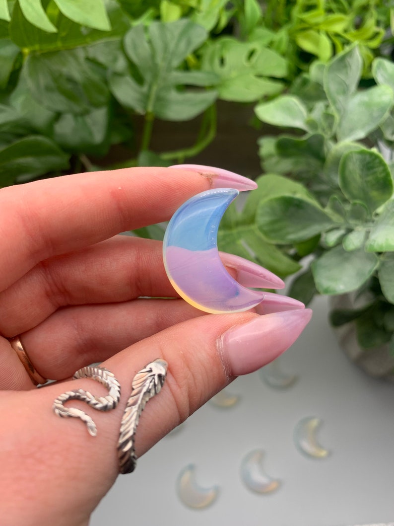 Opalite Carved Crescent Moon Qty: 1 image 2