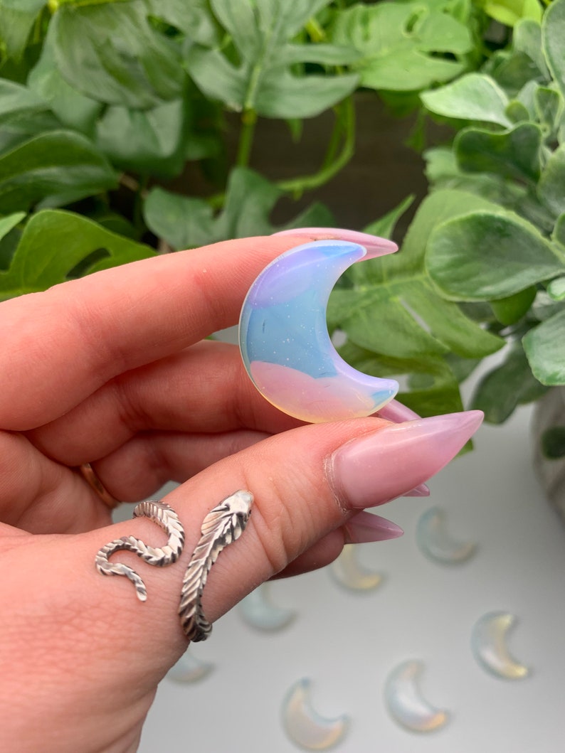 Opalite Carved Crescent Moon Qty: 1 image 7