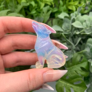 Carved Howling Opalite Wolf Qty: 1 image 8