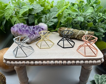 Geometric Hexagon Metal Sphere Stand Rose Gold/Copper/Silver/Black/Gold (Qty:1)