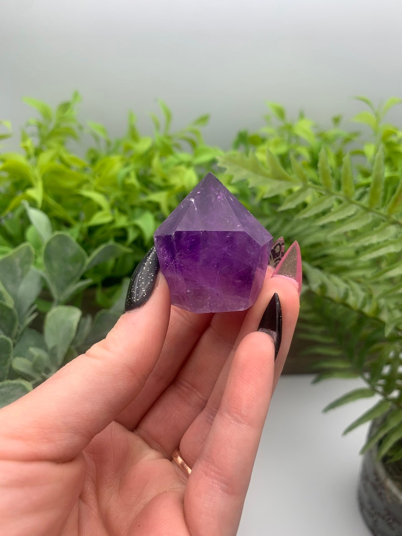 High Quality Asymmetrical Amethyst Crystal Point Qty: 1 image 6