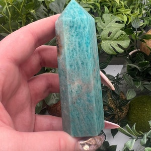 Smoky Quartz in Amazonite Crystal Tower Point Obelisk Qty: 1 image 7