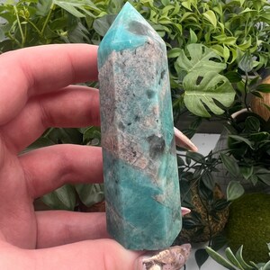 Smoky Quartz in Amazonite Crystal Tower Point Obelisk Qty: 1 image 8