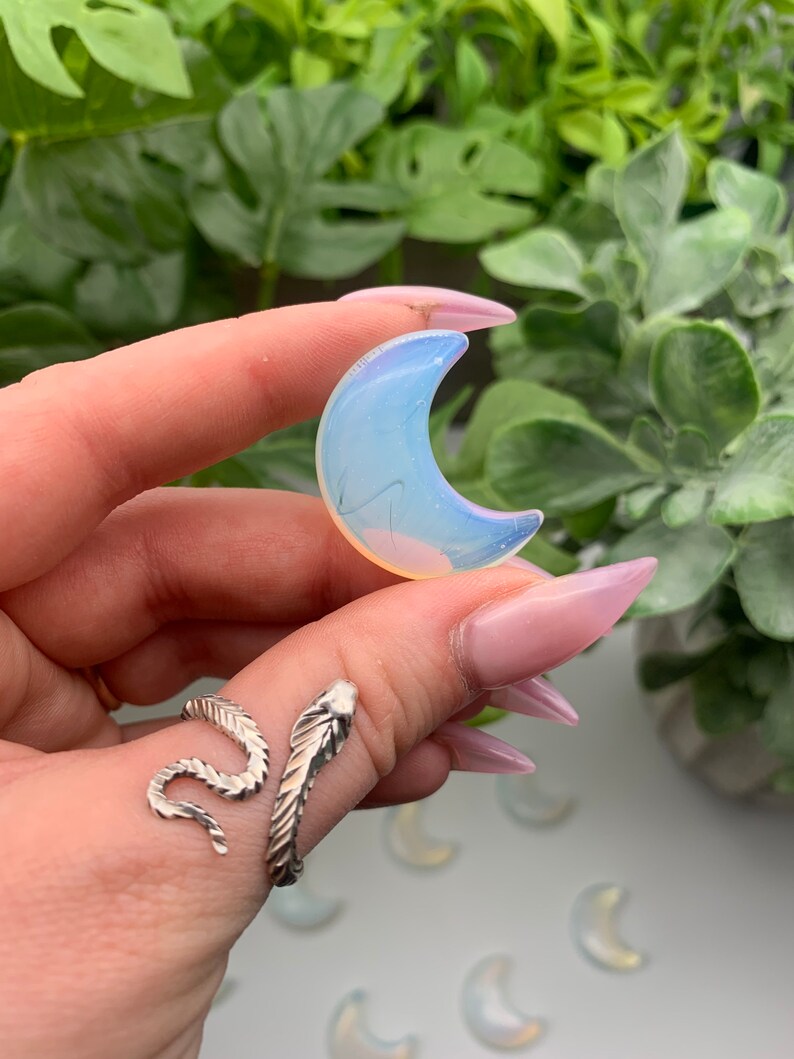 Opalite Carved Crescent Moon Qty: 1 image 8