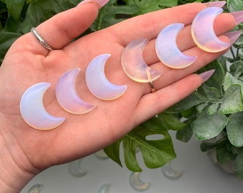 Opalite Carved Crescent Moon (Qty: 1)