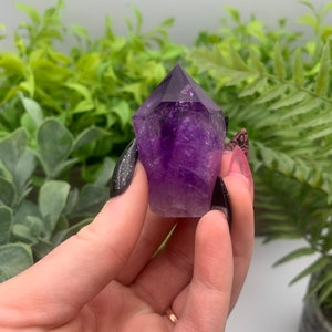 High Quality Asymmetrical Amethyst Crystal Point Qty: 1 image 2