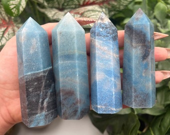 Rare High Quality Blue Trolleite Crystal Point/Tower (Qty: 1) (Lot 3)