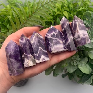 Chevron Amethyst Crystal Point (Qty: 1)