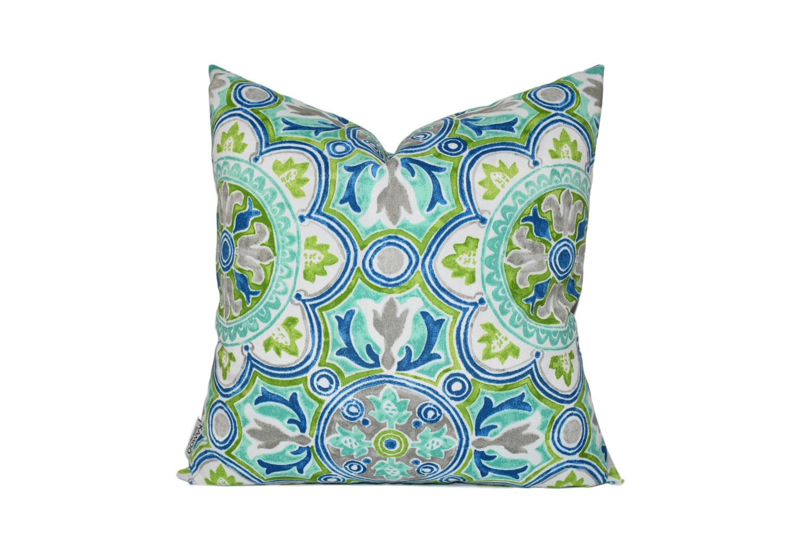 Resort Green Blue Cushion Cover en estampado geométrico Etsy