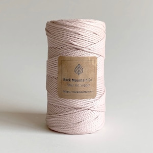 2mm 2 Strand Cotton Macrame String - Cotton Candy Pink Craft Cord, AZO Free Dyes / OEKO-TEX