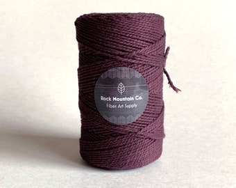 Rose 1mm Macrame Cord  Burgundy Twisted Single Strand Cotton String  High Quality Fiber Art Twine