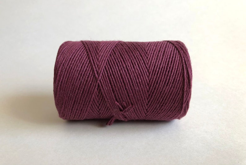 Rose 1mm Macrame Cord Burgundy Twisted Single Strand Cotton String High Quality Fiber Art Twine
