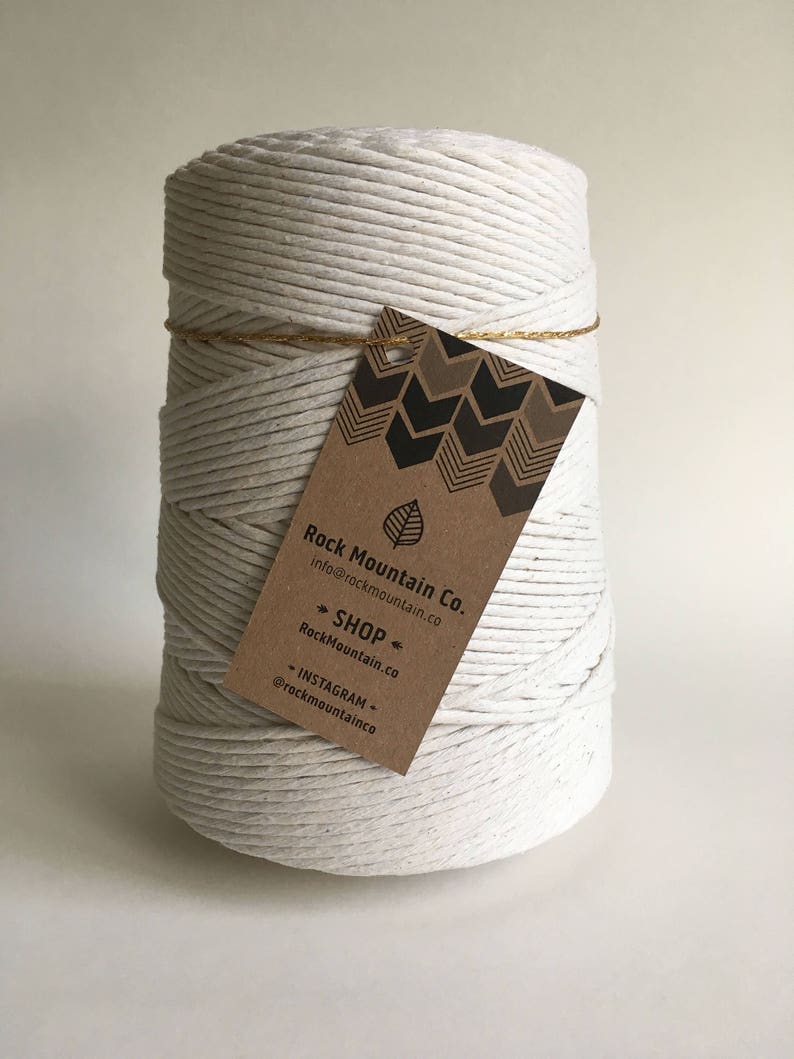 4mm Single Strand Cotton Macrame Cord / Bulk Fiber Art String Etsy