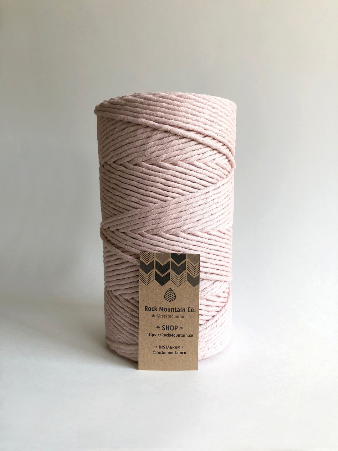 4mm Single Strand Cotton Macrame String - Cotton Candy Pink Craft Cord ...