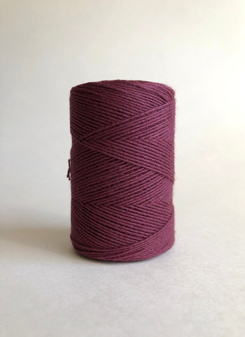 Rose 1mm Macrame Cord Burgundy Twisted Single Strand Cotton String High Quality Fiber Art Twine