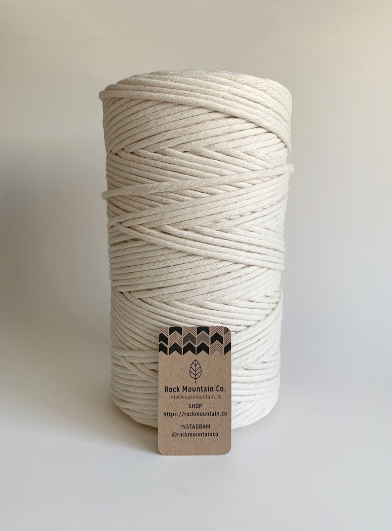 8mm Single Strand Cotton Macrame Cord / Bulk Fiber Art String Etsy