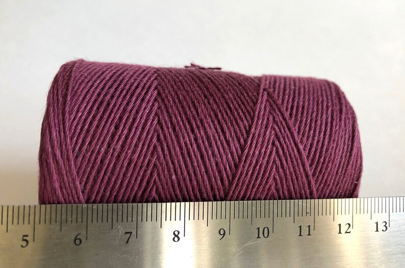 Rose 1mm Macrame Cord Burgundy Twisted Single Strand Cotton String High Quality Fiber Art Twine