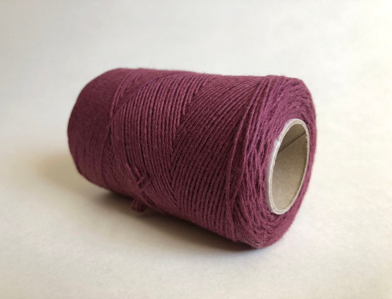 Rose 1mm Macrame Cord Burgundy Twisted Single Strand Cotton String High Quality Fiber Art Twine