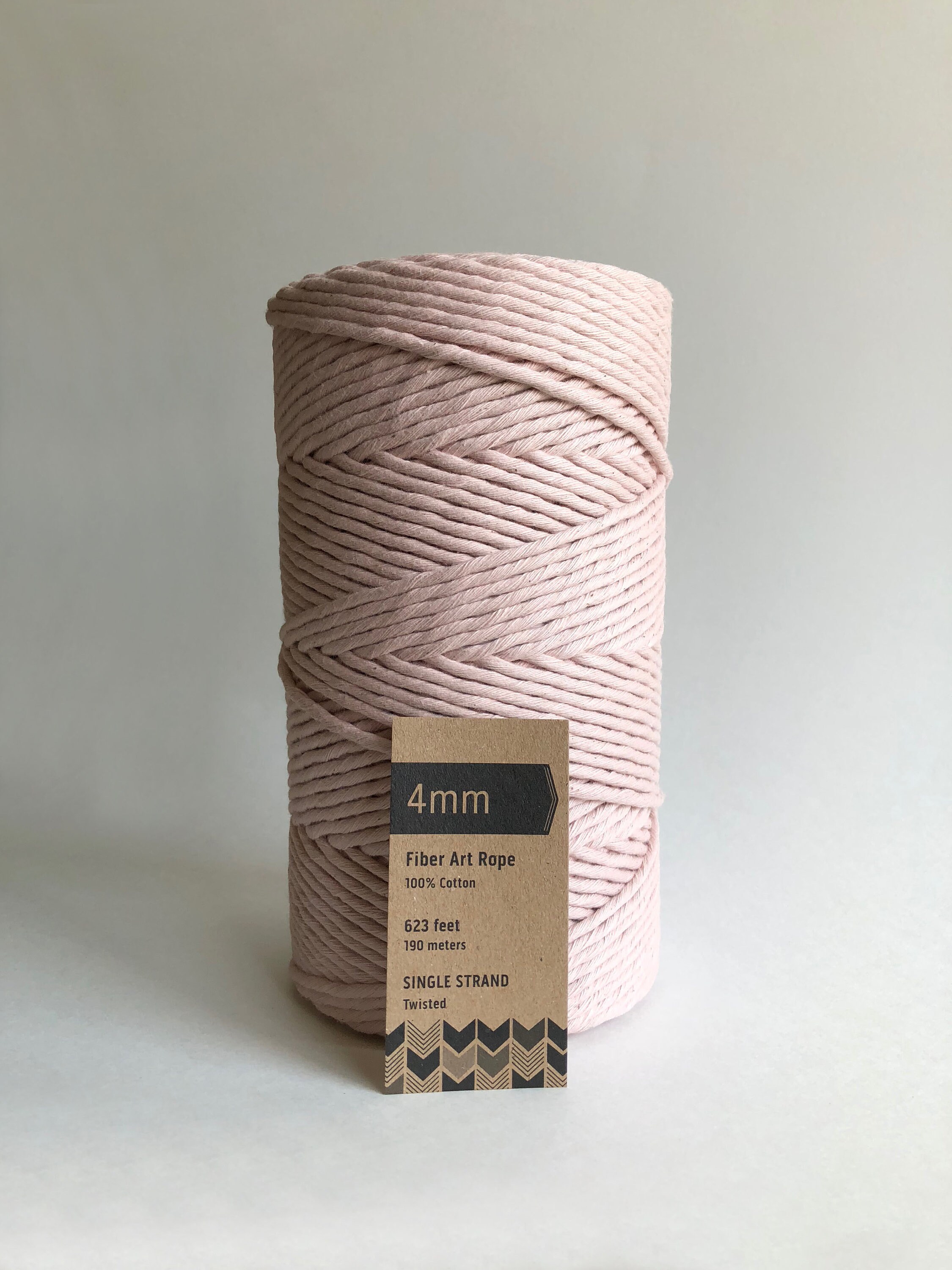 4mm Single Strand Cotton Macrame String Cotton Candy Pink | Etsy