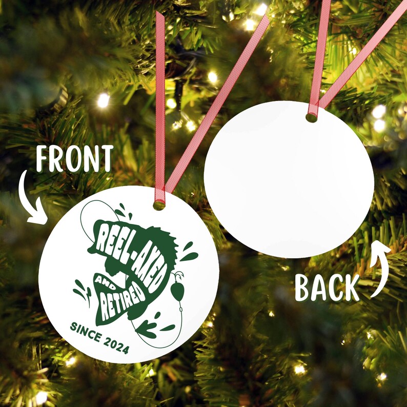 Personalized Retirement Christmas Tree Ornament, Custom Year Date