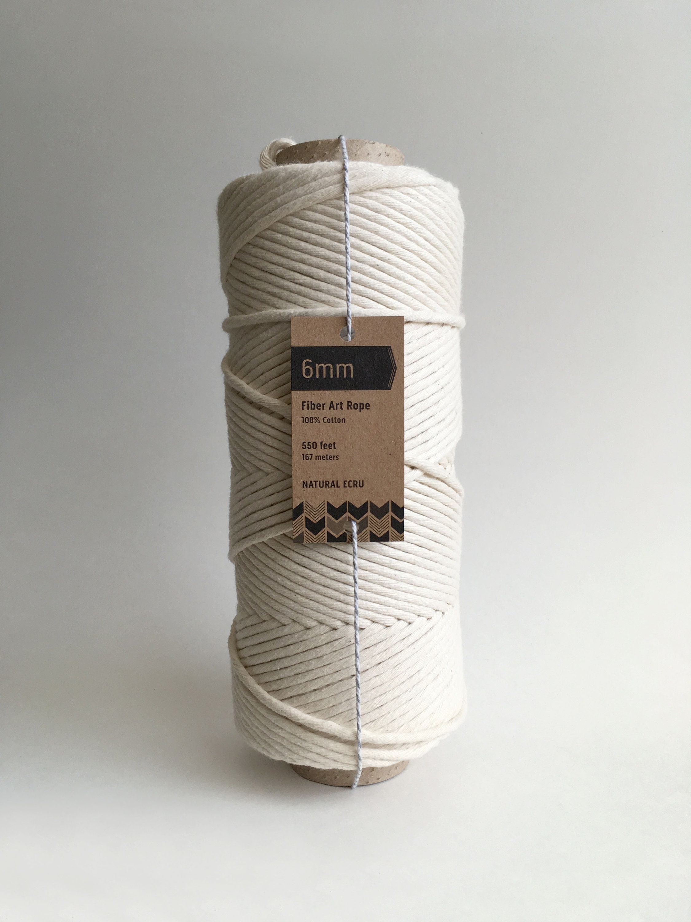  8mm Cotton Macrame Cord/Single Strand Bulk Knotting Rope :  Arts, Crafts & Sewing