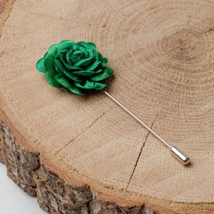 Wedding Accessories, Green Boutonniere, Men Lapel, Suit Brooch, Wedding Lapel Pin, Rose Brooch, Rose Boutonniere, Green Lapel Pin,Groom Gift