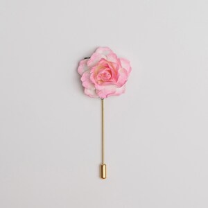 Deep Purple Geometric Rose Stick Pin for Lapel, Summer Wedding Boutonniere, Men Suit Accessories, Paper-Made Eco-Friendly Floral Brooch Pin image 10