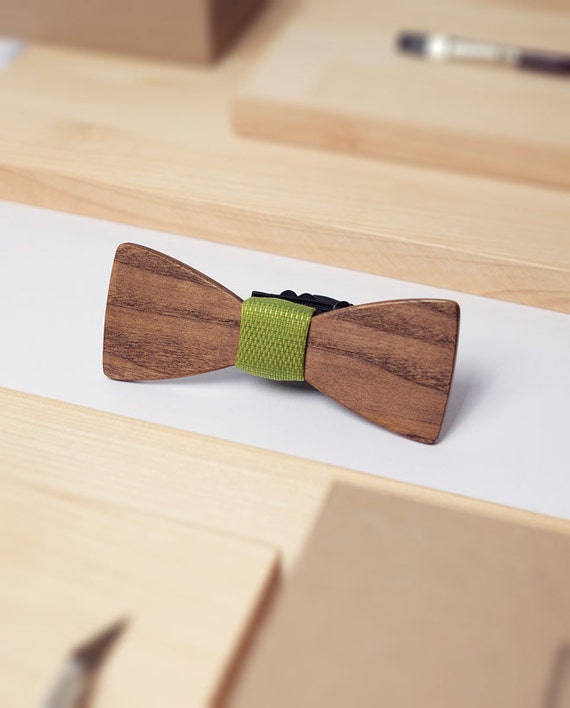 Chartreuse Green Bow Tie Wooden Bowtie Groomsmen Gift Wood - Etsy Singapore