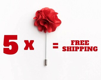 Set Of 5 Suit Boutonniere, Multi Color Lapel Pins, Suit Lapel Pins, Men Boutonniere, Corporate Gifts For Men,Office Gift For Men,Men Brooch