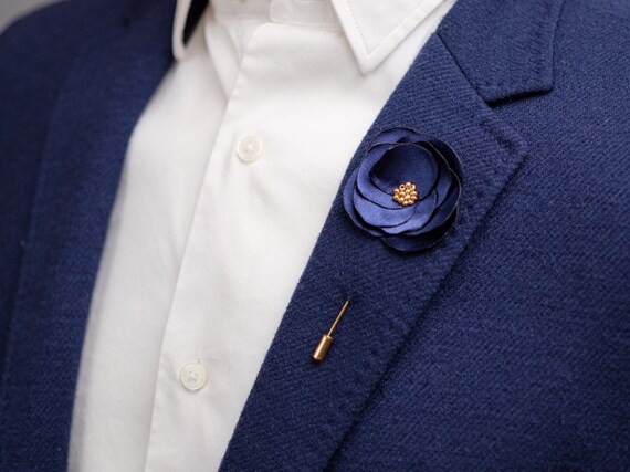 Denim Rose Blue Men's Flower Boutonniere/buttonhole For Wedding,lapel