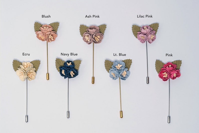 Flower Lapel Pin for Men, Wedding Boutonniere Brooch, Suit Lapel Pin Acessories, Men Brooch, Floral Rose Boutonniere, Blush Pink Buttonhole image 10