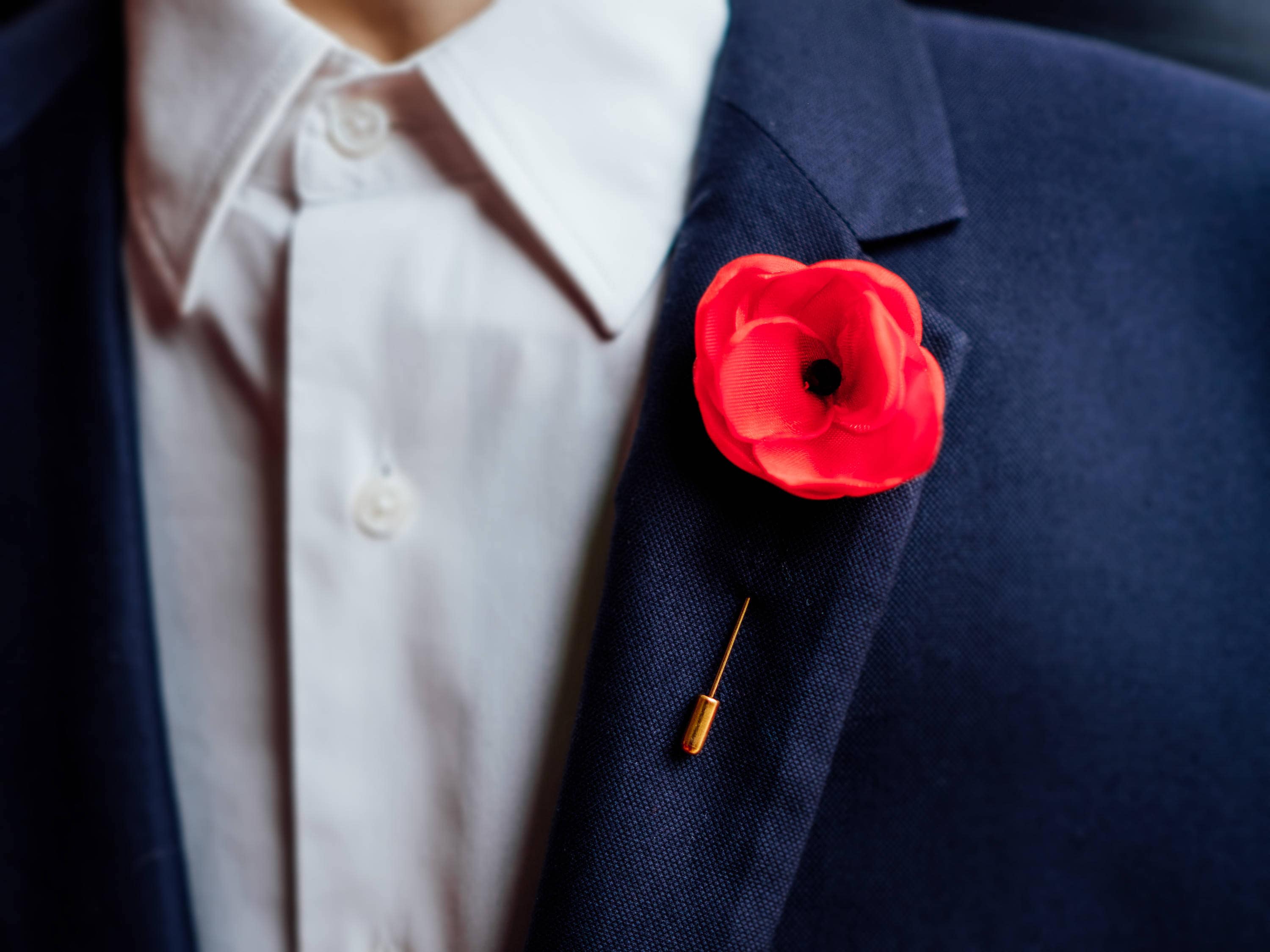 Flower Lapel Pin Men Gift Poppy Pin Remembrance Day Red Etsy