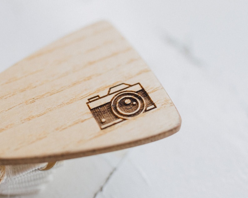 Mens Personalized Bow Tie, Wooden Bow Tie, Camera Engraved Bowtie, Photographer Gift Idea, Unique Wood Gift, Wedding Gift, DSLR Camera image 4