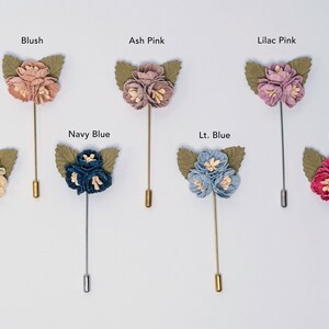 Spille color pastello, boutonniere per uomo, spille da bavero a forma di fiore, spille da bavero da uomo, spille a forma di fiore delicato, gif per lui, spilla di carta, piccolo regalo di Natale