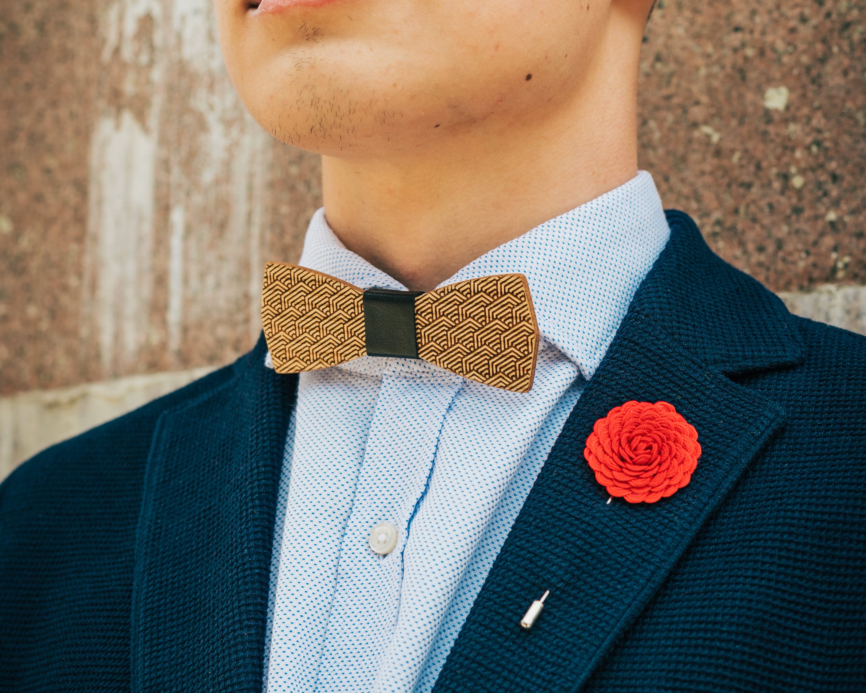 Japanese Bow Tie Wood Bow Tie For Him Wedding Bow Tie Etsy