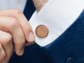 Brass Wood Cufflinks, Father's Day Gift, Unique Cufflinks for Suit, Personalized Wooden Cuff Links, Formal Event Natural Oak Wood Cuff Links product logo