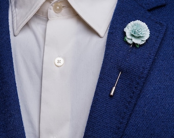 Baby Blue Stick Pin for Lapel - Elegant Wedding Suit Accessories - Secret Santa Men Gift