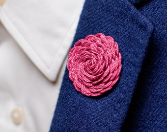 Pink Boutonniere, Men Accessories Lapel, Suit Flower, Pink Lapel Pin Men, Flower Buttonhole, Groomsmen Gift,Flower Lapel Pin,Gift For Him