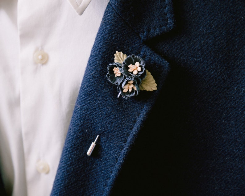 Flower Lapel Pin for Men, Wedding Boutonniere Brooch, Suit Lapel Pin Acessories, Men Brooch, Floral Rose Boutonniere, Blush Pink Buttonhole image 5