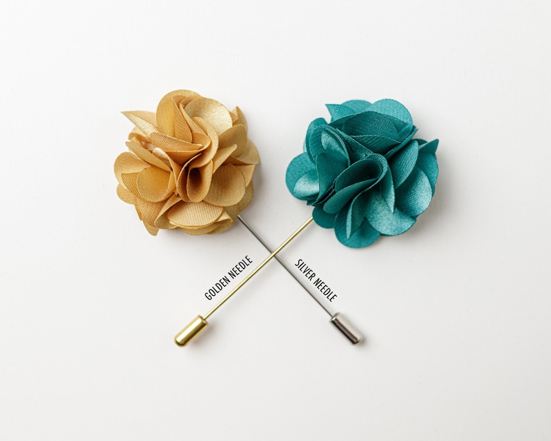 Flower Lapel Pin in Many Colors Men Brooch Wedding Lapel Etsy